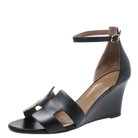 hermes wedge sandals|hermes sandals with ankle strap.